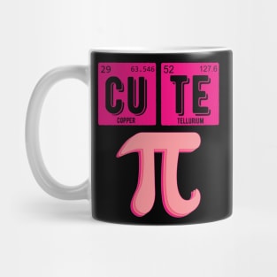 Cute Pie Pi Day Cutie Math Periodic Table Pink math teacher Mug